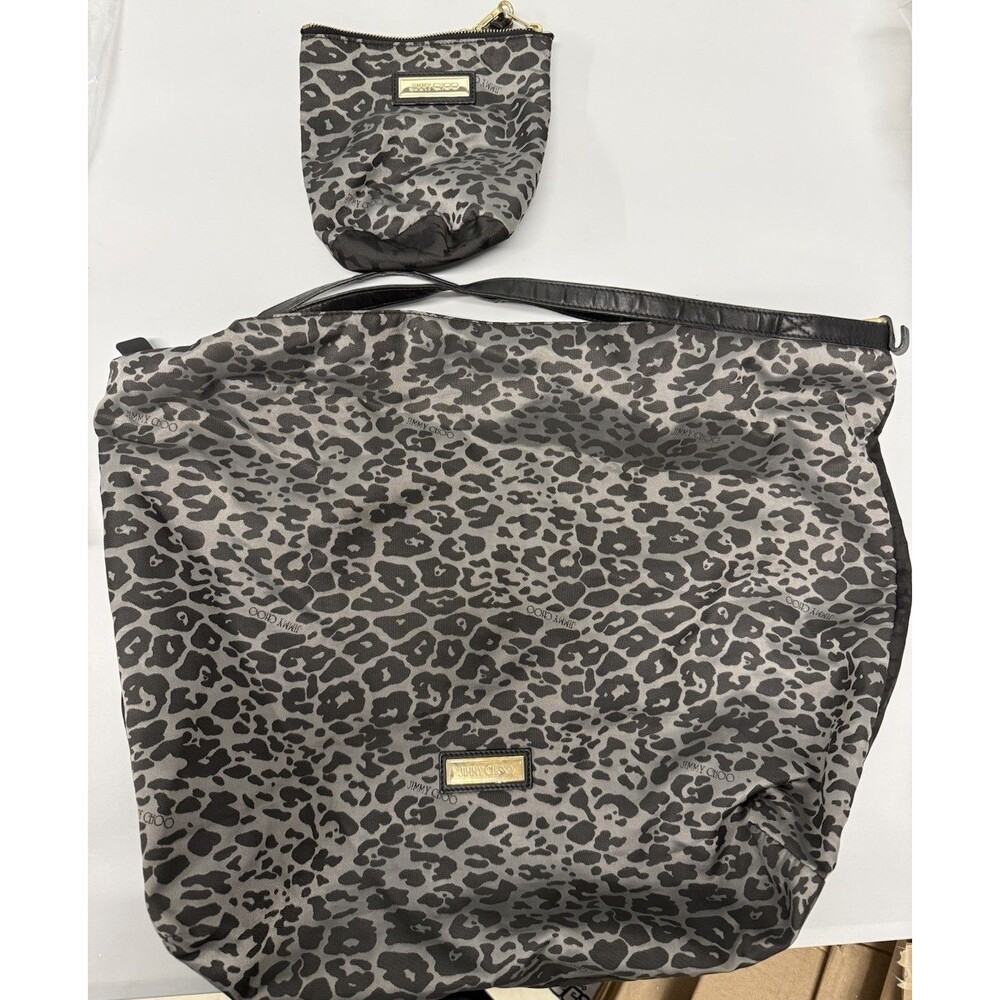 Jimmy Choo Canvas Cameleon Nylon Tote Bag w/Clutch w/COA BONUS